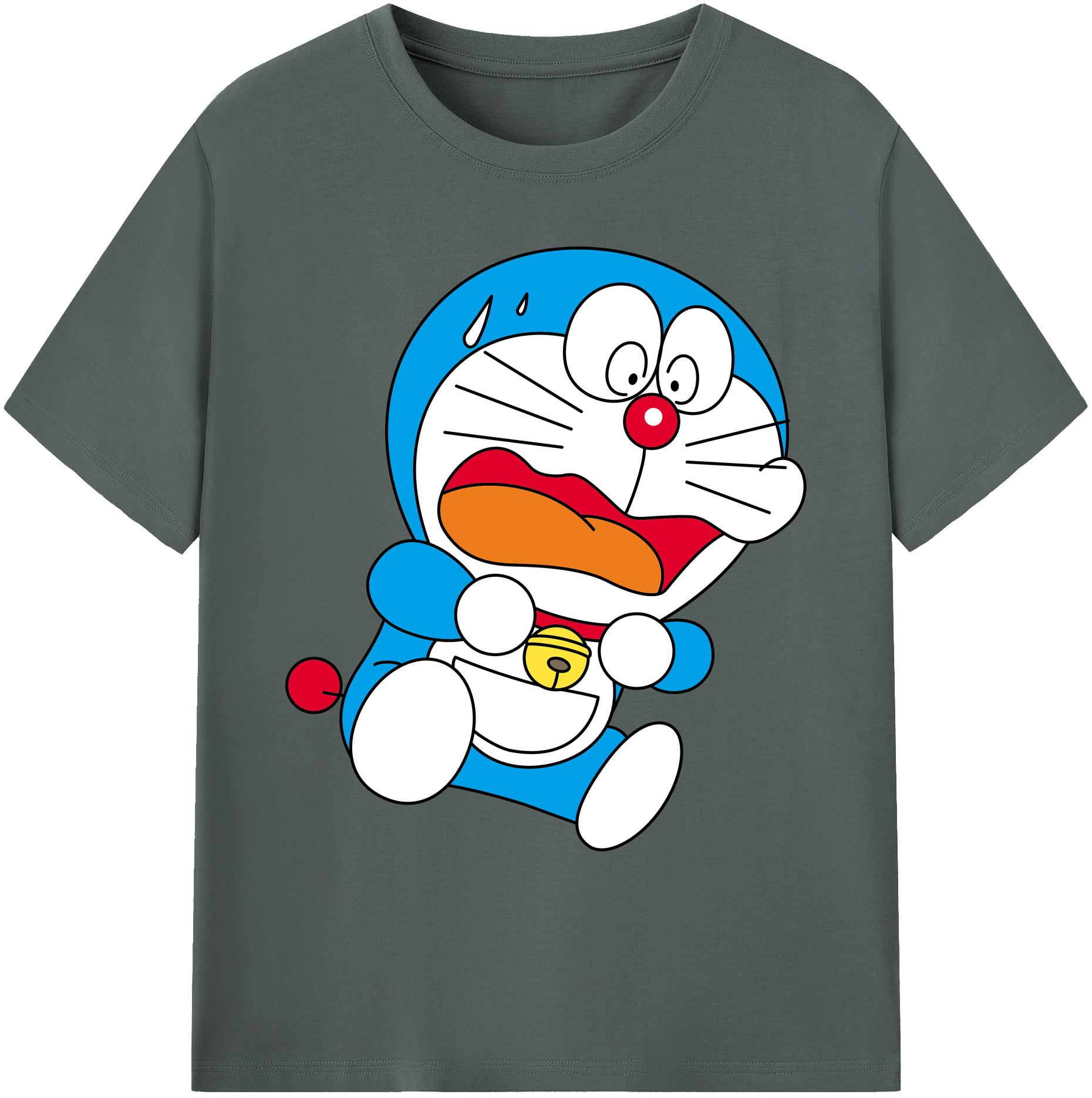 （画像用） ドラえもん Doraemon 綿100％ メンズ半袖Tシャツ｜肌触りやわらか＆通気性